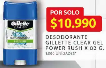 Ara Desodorante Gillette CLear Gel Power Rush 82g oferta