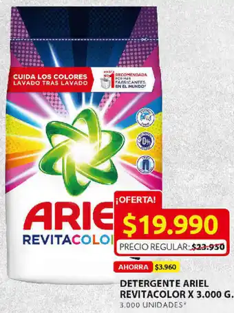 Ara Detergente Ariel Revitacolor 3000g oferta