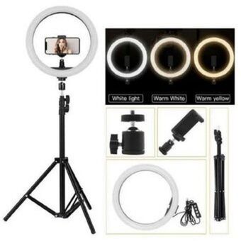 Linio Combo kit aro luz led de 26cm tripode 170cm control bluetooth oferta