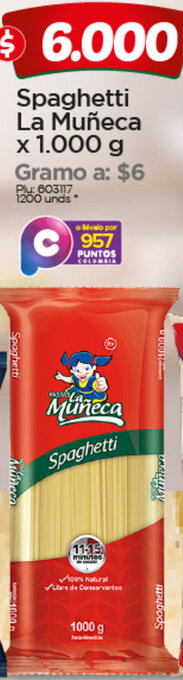 Surtimax Spaghetti La Muñeca 1000g oferta