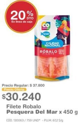Makro Filete Robalo Pesquera Del Mar 450g oferta