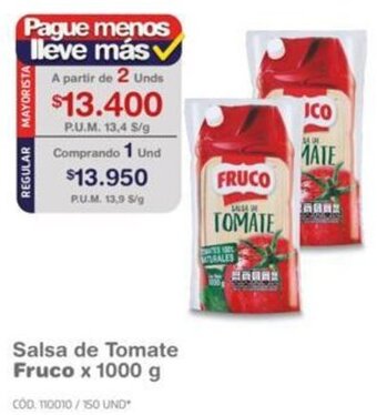 Makro Salsa de Tomate Fruco 1000g oferta