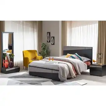 Muebles Jamar Cama doble daytona wengue, gris* oferta
