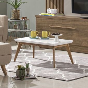 Muebles Jamar Mesa de centro lee blanco, natural oferta