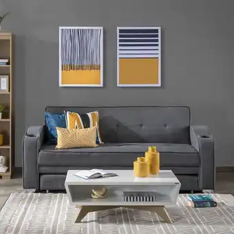 Muebles Jamar Sofá cama remy lino plomo oferta