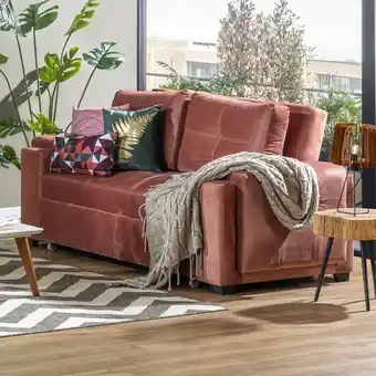 Muebles Jamar Sofá cama cassano microfibra bronce oferta