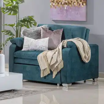 Muebles Jamar Sofá cama jordi microfibra petroleo oferta