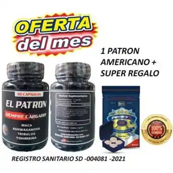 Linio El patron americano potencializador sexual + regalo oferta