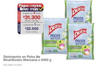 Makro Detergente en Polvo As Bicarbonato Manzana 4000g oferta