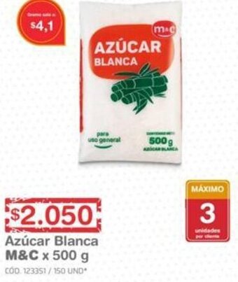 Makro Azúcar Blanca M&C 500g oferta