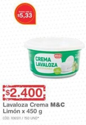 Makro Lavaloza Crema M&C Limon 450g oferta