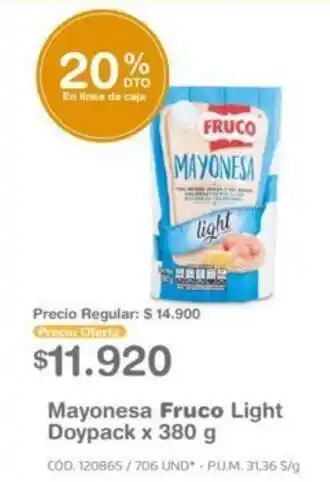 Makro Mayonesa Fruco Light Doypack 380g oferta
