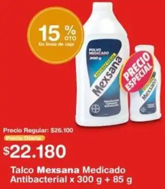 Makro Talco Mesana Medicado Antibacterial 300g + 85g oferta