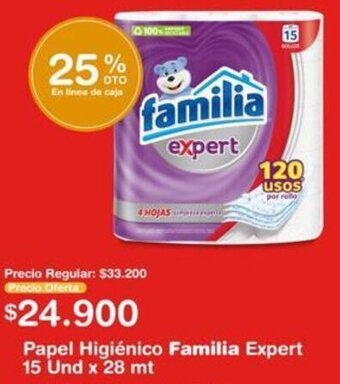 Makro Papel Higiénico Familia Expert 15 Und x 28mt oferta