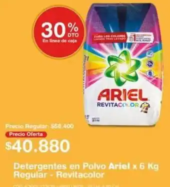Makro Detergentes en Polvo Ariel x 6kg Regular - Revitacolor oferta