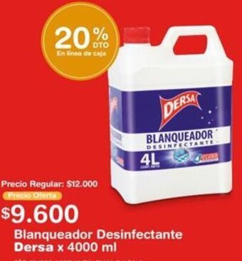 Makro Blanqueador Desinfectante Dersa 4000ml oferta