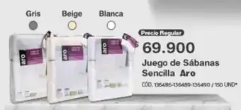 Makro Juego de Sábanas Sencilla Aro oferta