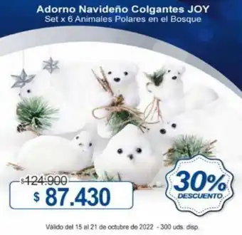 Alkosto Adorno Navideño Colgantes Joy oferta