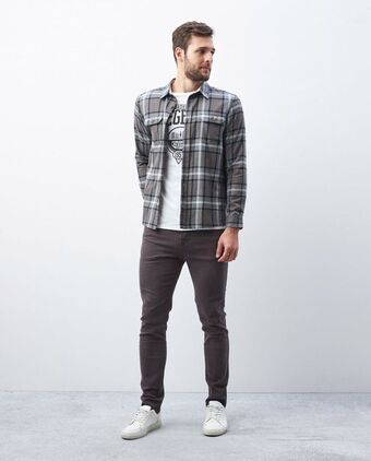 Chevignon Camisa de hombre, classic fit manga larga - cuadros oferta