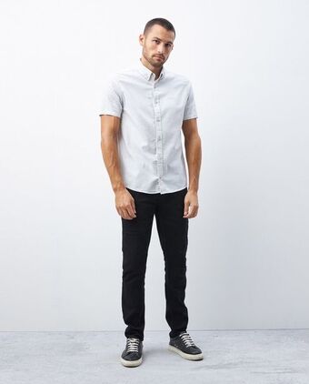 Chevignon Camisa de hombre, slim fit manga corta - tela con efecto jaspeado oferta