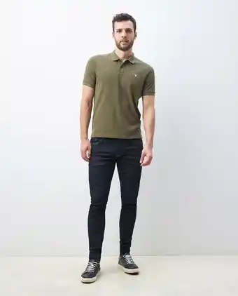Chevignon Camiseta de hombre tipo polo, slim fit manga corta - tejidos tono a tono - tela jaspeada oferta