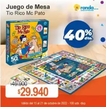 Alkosto Juego de Mesa Tio Rico Mc Pato oferta