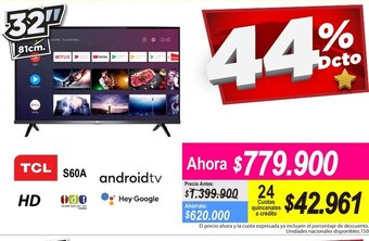 Alkomprar TCL Android TV 32" oferta