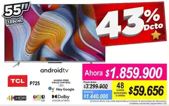 Alkomprar TCL Android TV 55" oferta