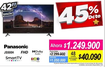 Alkomprar Panasonic FHD Smart TV 42" oferta