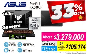 Alkomprar Asus Portátil FX506LH 144Hz oferta