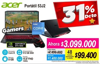 Alkomprar Acer Portátil 53J2 oferta