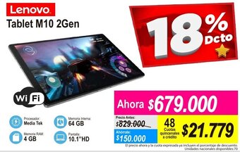 Alkomprar Lenovo Tablet M10 2Gen oferta