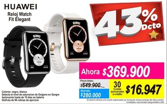Alkomprar Huawei Reloj Watch Fit Elegant oferta