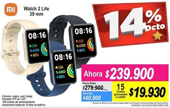 Alkomprar Mi Watch 2 Lite 39mm oferta