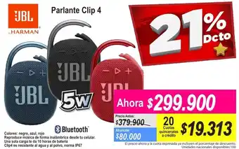 Alkomprar JBL Parlante Clip 4 oferta