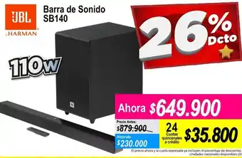 Alkomprar JBL Barra de Sonido SB140 110W oferta