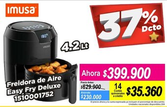Alkomprar Imusa Freidora de Aire Easy Fry Deluxe 1510001752 4,2L oferta