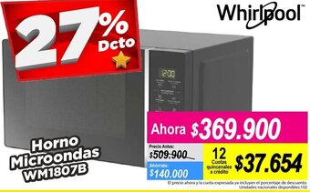 Alkomprar Whirlpool Horno Microondas WM1807B oferta
