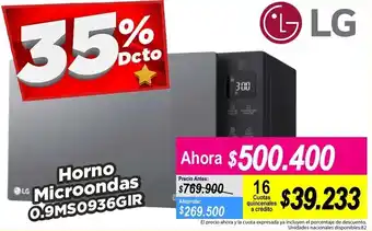 Alkomprar LG Horno Microondas 0.9MSO936GIR oferta