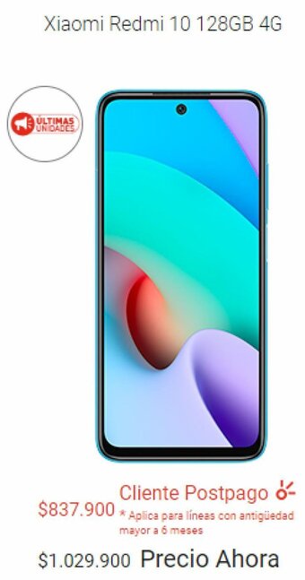 Claro Xiaomi Redmi 10 128GB 4G oferta
