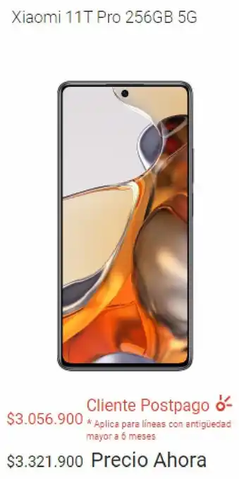 Claro Xiaomi 11t Pro 256GB 5G oferta