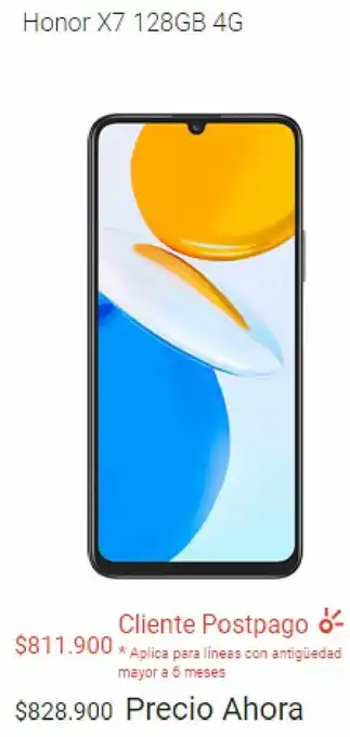 Claro Honor X7 128GB 4G oferta