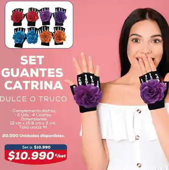 Tiendas D1 Set Guantes Catrina oferta