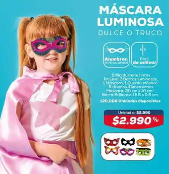 Tiendas D1 Máscara Luminosa oferta