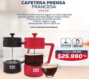 Tiendas D1 Cafetera Prensa Francesa Cocuk oferta