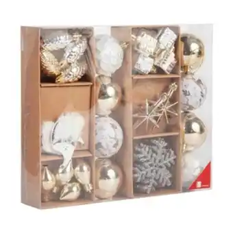 Alkosto Bolas de navidad joy dorado/plateado set surtido oferta