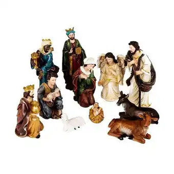 Panamericana Pesebre en polirresina x 12 piezas navideñas oferta
