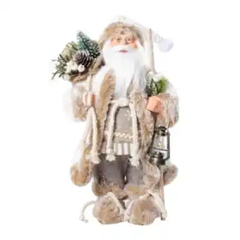 Alkosto Muñeco papá noel joy bosque farol y regalos 33 cm oferta
