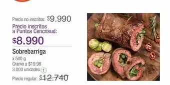 Jumbo Sobrebarriga x 500g oferta