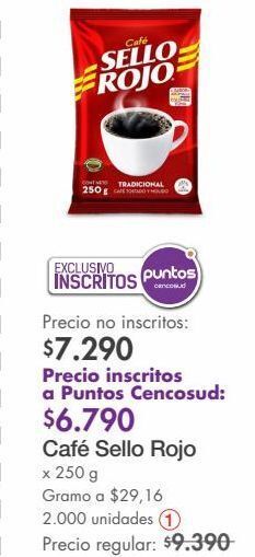 Metro Café sello rojo x 250g oferta
